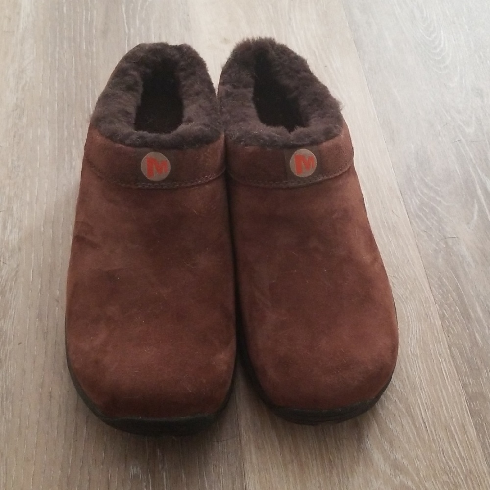 Merrell Brown Suede Clogs SlipOns Mules Size 10
